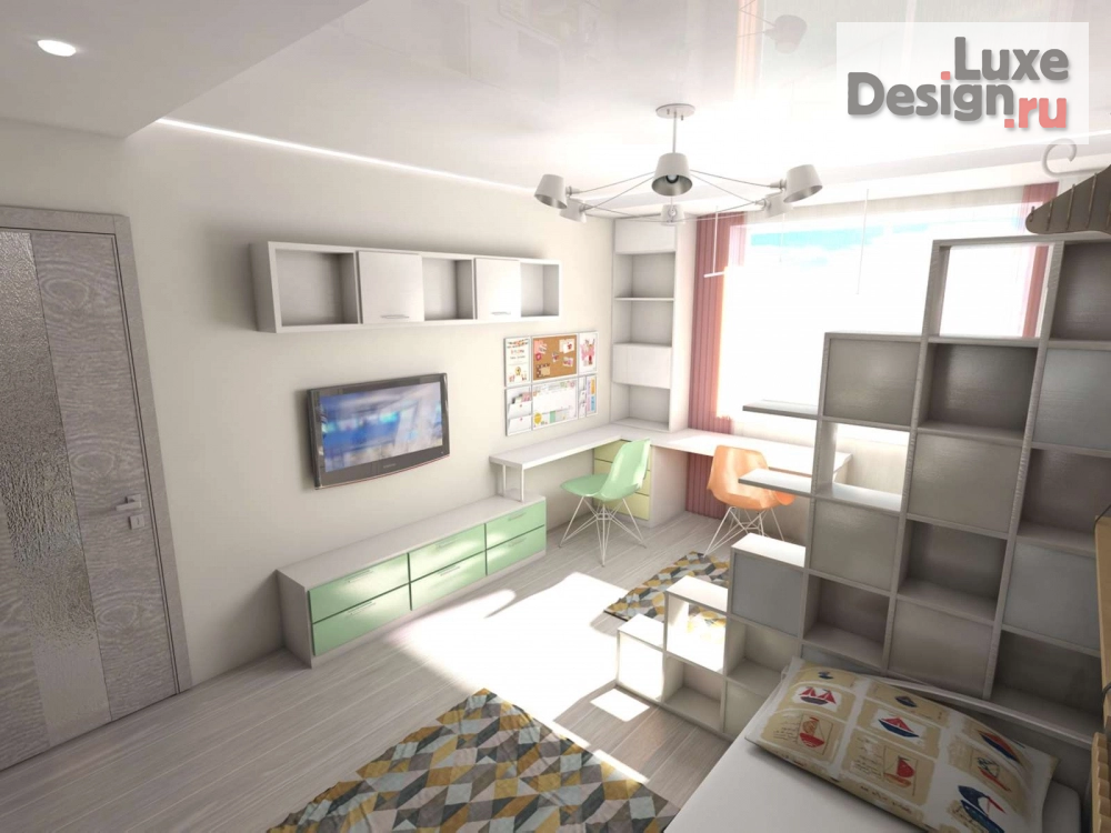 Дизайн интерьера детской "Детская на двоих" (фото 3)