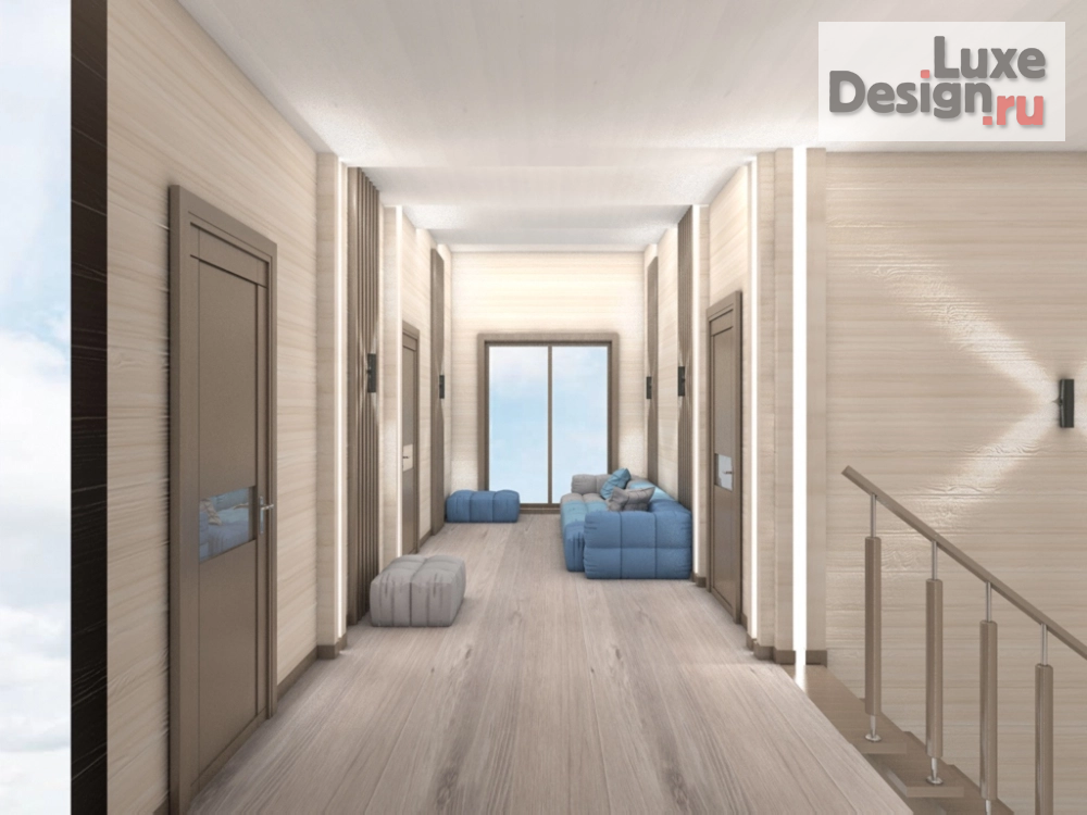 Дизайн интерьера прихожей холл 2 этажа в доме из бруса | Портал  Люкс-Дизайн.RU