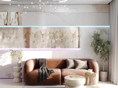 Дизайн интерьера однокомнатной квартиры в Брянске "Проект 1-комнатной квартиры МЫ МЕЧТАТЕЛИ PROJECT"