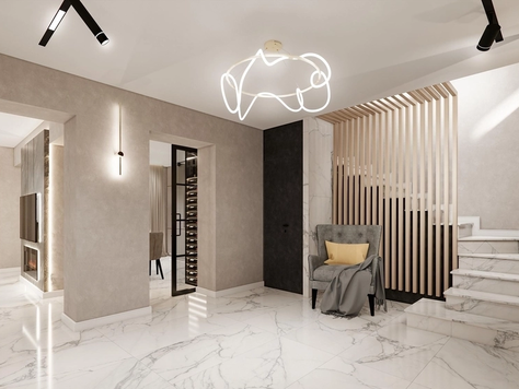 Дизайн интерьера частного интерьера в Брянске "Холл частного дома. Для заказа дизайн-проекта звоните или пишите: +7 (919) 199-01-43"