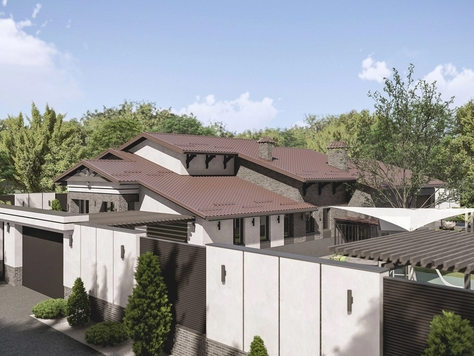 Частная архитектура в Брянске "Фасад и благоустройство  частного дома. Для заказа дизайн-проекта звоните или пишите: +7 (919) 199-01-43"