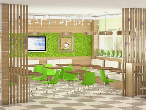 Дизайн интерьера кафе в Брянске "Кафе в развлекательном центре"